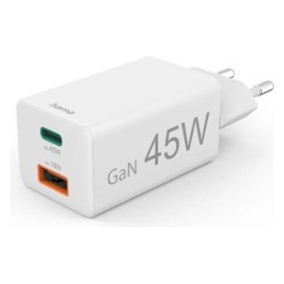 CARGADOR USB HAMA 45W 1xUSB-C PD 1xUSB-A MINICARGADOR CARGADOR USB HAMA 45W 1xUSB-C PD 1xUSB-A MINICARGADOR