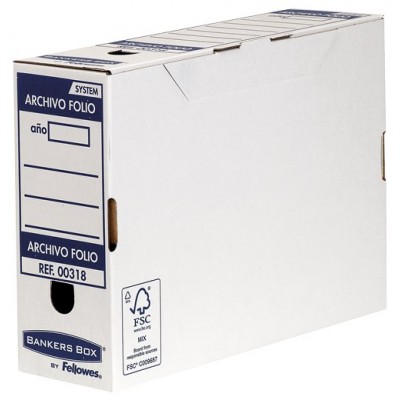 CAJA DE ARCHIVO DEFINITIVO FOLIO 100MM AZUL BANKERS BOX 0031802 (MIN10) (Espera 4 dias)