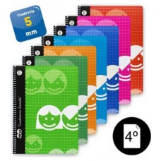 CUADERNO BASICO FORMATO 4º 40 HOJAS RAYADO 5 MM SURTIDOS LAMELA 07005 (MIN10) (Espera 4 dias)