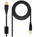 CABLE USB 2.0 IMPRESORA HQ FERRITA TIPO AM-BM NEGRO