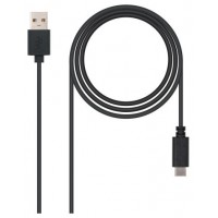 CABLE USB 2.0 3A TIPO USB-CM-AM NEGRO 0.5M NANOCABLE