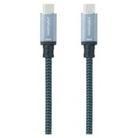 CABLE USB 3.1 GEN2 5A USB-C/M-USB-C/M NEG/GR 1.5 M