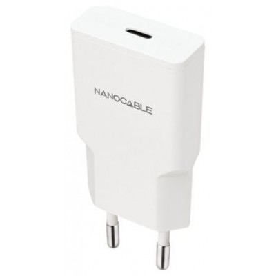 Nanocable Cargador USB-C/PD 20W Blanco Nanocable Cargador USB-C/PD 20W Blanco