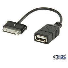 Nanocable 10.10.4000 cable de tel&eacute;fono m&oacute;vil Negro USB A Samsung 30-pin 0,15 m (Espera 4 dias)