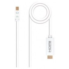 CONVERSOR MINI DISPLAYPORT A HDMI 5 M BLANCO NANOCABLE (Espera 4 dias)