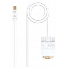 CONVERSOR MINI DISPLAYPORT A VGA 2 M BLANCO NANOCABLE (Espera 4 dias)