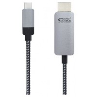 CABLE CONVERSOR USB-C/M A HDMI/M NEGRO 1.8 M NANOCABLE