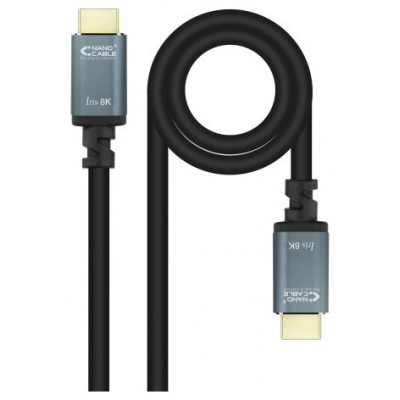 CABLE HDMI V2.1 8K TIPO A/M-A/M NEGRO 0.5 M NANOCABLE (Espera 4 dias)