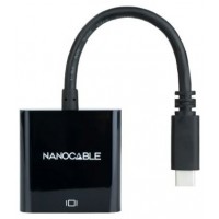 Nanocable Conversor USB-C/M a HDMI/H Negro 15cm
