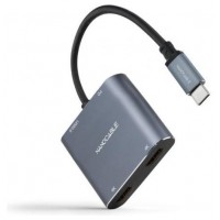 CONVERSOR USB-C A 2xHDMI/H-USB-A2.0/H-USB-C PD/H NANOCABLE (Espera 4 dias)
