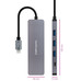 HUB USB-C/M A 3xUSB3.0/H + 1xUSB-C/H ALUMINIO 10CM HUB USB-C/M A 3xUSB3.0/H + 1xUSB-C/H ALUMINIO 10CM