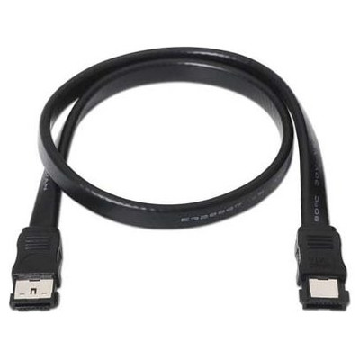 NANOCABLE 10.18.0401, 0,5 m, SATA II, eSATA, eSATA, Macho/Macho, Negro NANOCABLE 10.18.0401, 0,5 m, SATA II, eSATA, eSATA, Macho/Macho, Negro