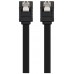 CABLE SATA III DATOS 6G ANCLAJES NEGRO 0.5 M NANOCABLE