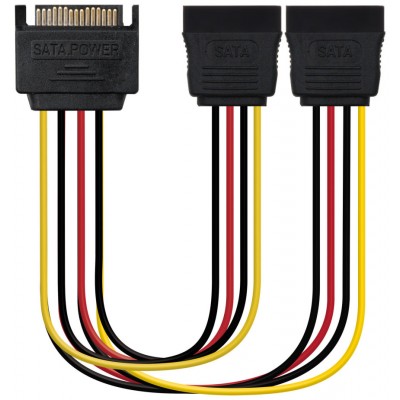 CABLE SATA ALIMENTACION SATAM 2XSATAH 30 CM NANOCABLE