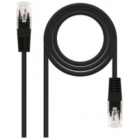 CABLE RED LATIGUILLO RJ45 CAT.5E UTP AWG24 NEGRO 0.5 M