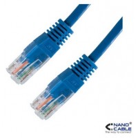 CABLE RED LATIGUILLO RJ45 CAT.5E UTP AWG24 AZUL 10 M