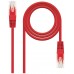 CABLE RED LATIGUILLO RJ45 CAT.6 UTP AWG24 ROJO 0.5 M