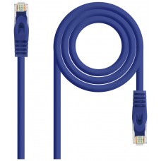 CABLE DE RED LATIGUILLO RJ45 UTP CAT6A AWG24 LSZH 0.25 M AZUL NANOCABLE (Espera 4 dias)