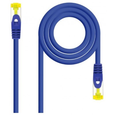 CABLE RED LATIGUILLO RJ45 CAT.6A LSZH SFTP AWG26, 0.30M AZUL NANOCABLE (Espera 4 dias)