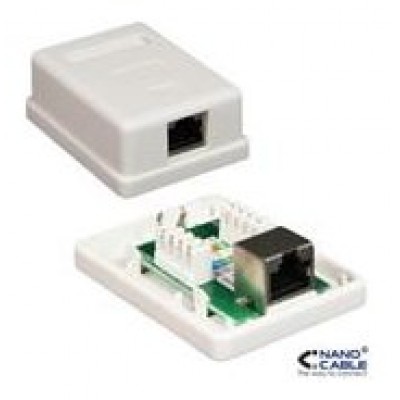 ROSETA DE SUPERFICIE PARA RJ45 CAT.5E FTP 1 TOMA