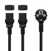 NANOCABLE CABLE ALIMENTACION CEE7/M - 2XC13/H, 1.8 M