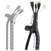 Nanocable Organizador cables flex. 25mm 3 M Negro
