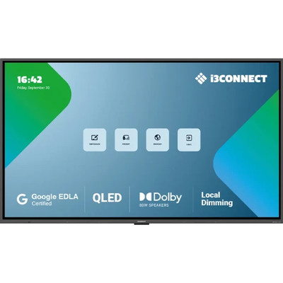 I3 CONNECT ASPEN4 - IFP DISPLAY 98" ANDROID 15 - EDLA - 8 GB RAM – 128 GB QLED (LED DE PUNTOS CUÁNTICOS) LED DIRECTO / 3840 X 2160 PIXELS - 4K UHD / 500CD/M2 / < 8 MS / AUDIO: 2X20V + SUBWOFER 1X40W / NO INCLUYE SOPORTE (10010824) I3 CONNECT ASPEN4 - IFP DISPLAY 98" ANDROID 15 - EDLA - 8 GB RAM – 128 GB QLED (LED DE PUNTOS CUÁNTICOS) LED DIRECTO / 3840 X 2160 PIXELS - 4K UHD / 500CD/M2 / < 8 MS / AUDIO: 2X20V + SUBWOFER 1X40W / NO INCLUYE SOPORTE (10010824)