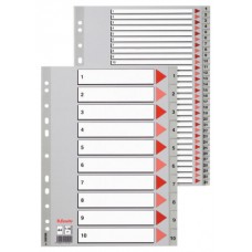 SEPARADOR ALFABETICO POLIPROPILENO MULTITALADRO A-Z FORMATO A4 COLOR GRIS ESSELTE 100112 (Espera 4 dias)