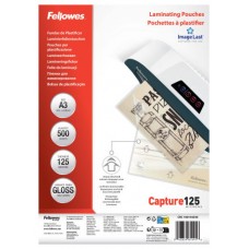 PACK 500 FUNDAS PLASTIFICAR 125 MICRAS BRILLO A3 (303X426 MM) FELLOWES 100144250 (Espera 4 dias)