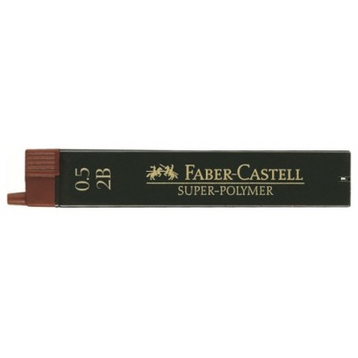 ESTUCHE 12 MINAS 0.5MM SUPER POLIMERAS 2B FABER CASTELL 120502 (MIN12) (Espera 4 dias)