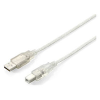 CABLE USB-A A USB-B  1.8M EQUIP 128650 TRANSPARENTE