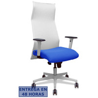 PIQUERAS Y CRESPO Sillon Sahuco blanco bali azul brazos blancos base blanca ruedas parque 65mm PIQUERAS Y CRESPO Sillon Sahuco blanco bali azul brazos blancos base blanca ruedas parque 65mm