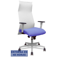 PIQUERAS Y CRESPO Sillon Sahuco blanco bali azul claro brazos blancos base blanca ruedas parque 65mm PIQUERAS Y CRESPO Sillon Sahuco blanco bali azul claro brazos blancos base blanca ruedas parque 65mm