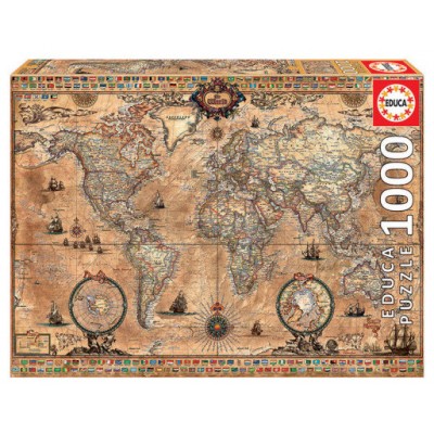 Educa Antique World Map Puzzle rompecabezas 1000 pieza(s) (Espera 4 dias)