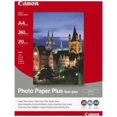 Canon Papel Fotografico Brillo Medio. 20 Hojas. A4. 260g.