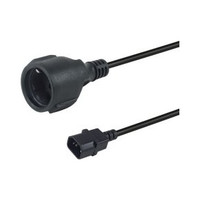 CABLE ALIMENTACION SHUKO HEMBRA A  IEC MACHO C14 0.25M
