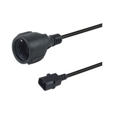 CABLE ALIMENTACION SHUKO HEMBRA A  IEC MACHO C14 0.25M