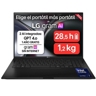PORTATIL LG GRAM U7-258V 32GB 512GB 16" WQXGA FreeDos noAC PORTATIL LG GRAM U7-258V 32GB 512GB 16" WQXGA FreeDos noAC
