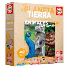 JUEGO PLANETA TIERRA - ANIMALES CAMPEONES EDUCA BORRAS 18708 (Espera 4 dias)