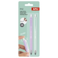 PACK 2 LAPICES RETRACTIL INFINITO LILA/VERDE APLI 20065 (Espera 4 dias)
