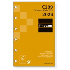 RECAMBIO ANUAL 2026 C299 CLASSIC602 73X114MM SEMANA VISTA HORIZONTAL FINOCAM 201240026 (Espera 4 dias) RECAMBIO ANUAL 2026 C299 CLASSIC602 73X114MM SEMANA VISTA HORIZONTAL FINOCAM 201240026 (Espera 4 dias)
