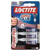 ADHESIVO INSTANTANEO SUPER GLUE-3X1GR. MONODOSIS POWER GEL LOCTITE 2640066 (MIN12) (Espera 4 dias)