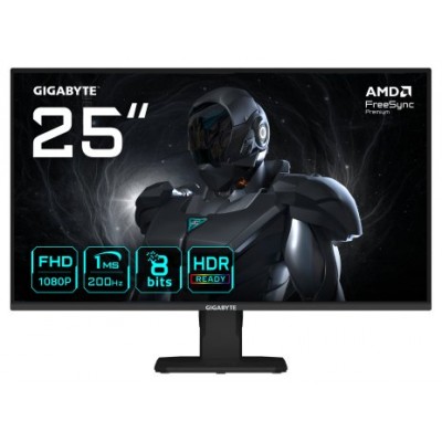 GIGABYTE GS25F2 Monitor Gaming 25" FHD - 1920 x 1080, 200Hz, 1ms, 300 cd/m², Display HDR 10, HDMI 2.0, DisplayPort 1.4 (Espera 4 dias)