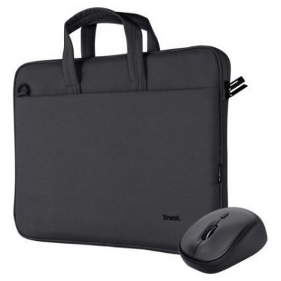 PACK MALETIN Y MOUSE TRUST BOLOGNA 24988 NEGRO