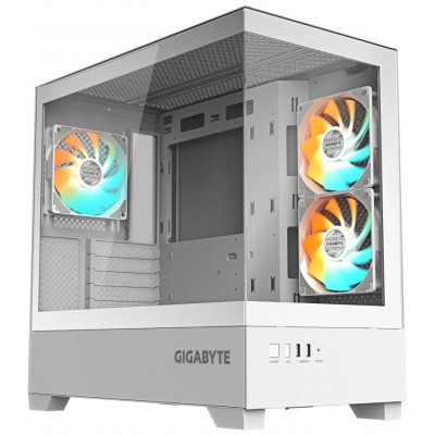 CAJA ATX SEMITORRE GIGABYTE AORUS C201W ICE PANORAMICA