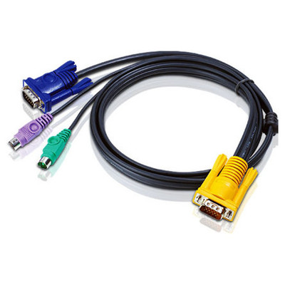 Aten 2L5206P cable para video, teclado y rat&oacute;n (kvm) Negro 6 m (Espera 4 dias)
