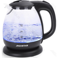 MINI HERVIDOR ELECTRICO DE VIDRIO 2200W 1L NEGRO AIGOSTAR (Espera 4 dias) MINI HERVIDOR ELECTRICO DE VIDRIO 2200W 1L NEGRO AIGOSTAR (Espera 4 dias)
