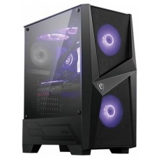 CAJA MSI MAG FORGE 100M,3x2.5"+2x3.5”,3x120MM (RGB) +1x120MM,2xUSB3.2+AUDIO+MICRO,MID-TOWER,NEGRA (Espera 4 dias)