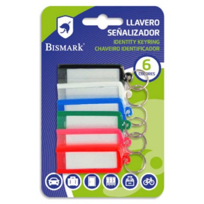 BLISTER 6 LLAVEROS SEÑALIZADORES BISMARK 317818 (Espera 4 dias)