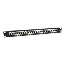PATCH PANEL 24 PUERTOS CATEGORIA 6A 1U COLOR NEGRO PATCH PANEL 24 PUERTOS CATEGORIA 6A 1U COLOR NEGRO